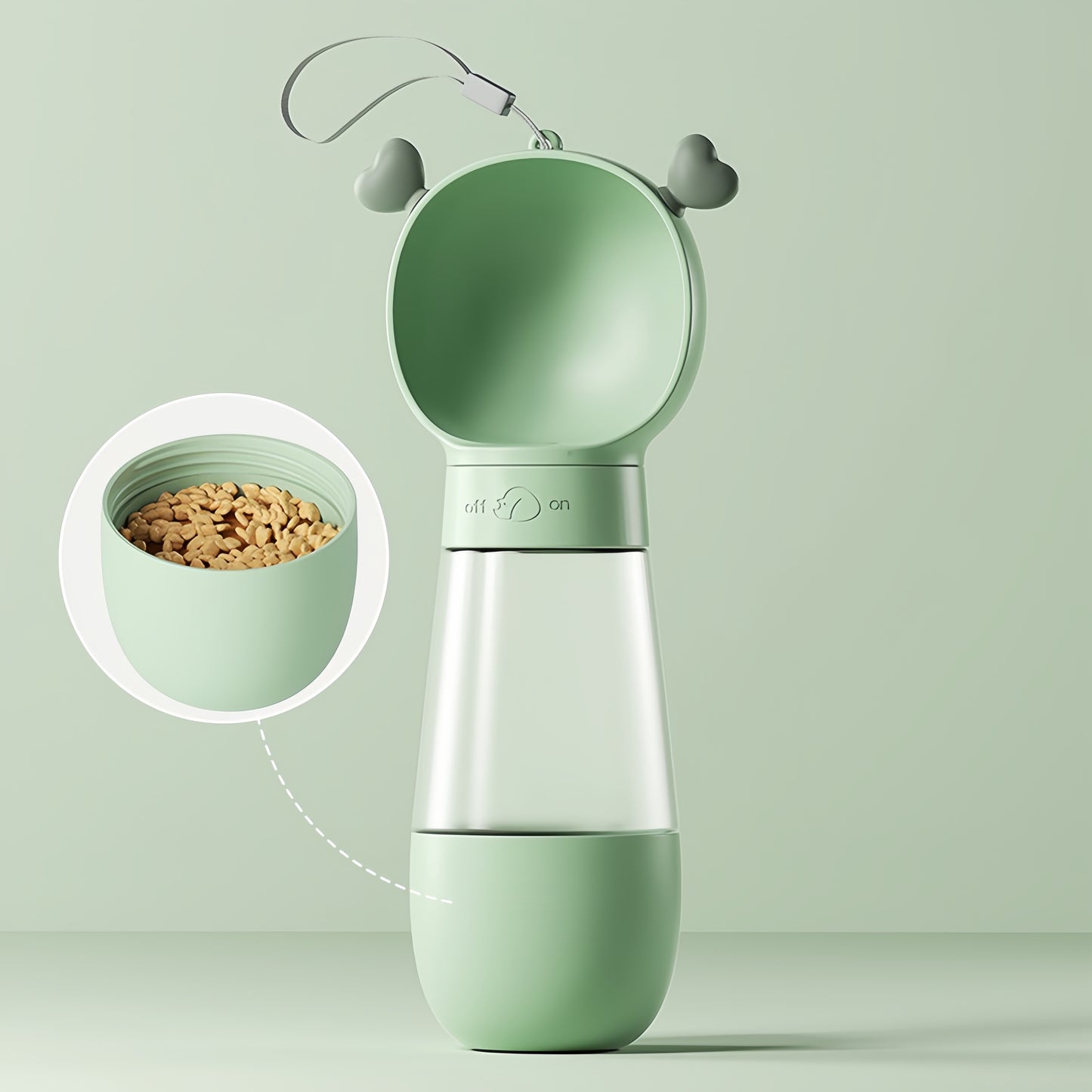 2-in-1 Portable Dog Water Bottle & Food Bowl – Travel Dispenser for Walks, Hikes & Road Trips