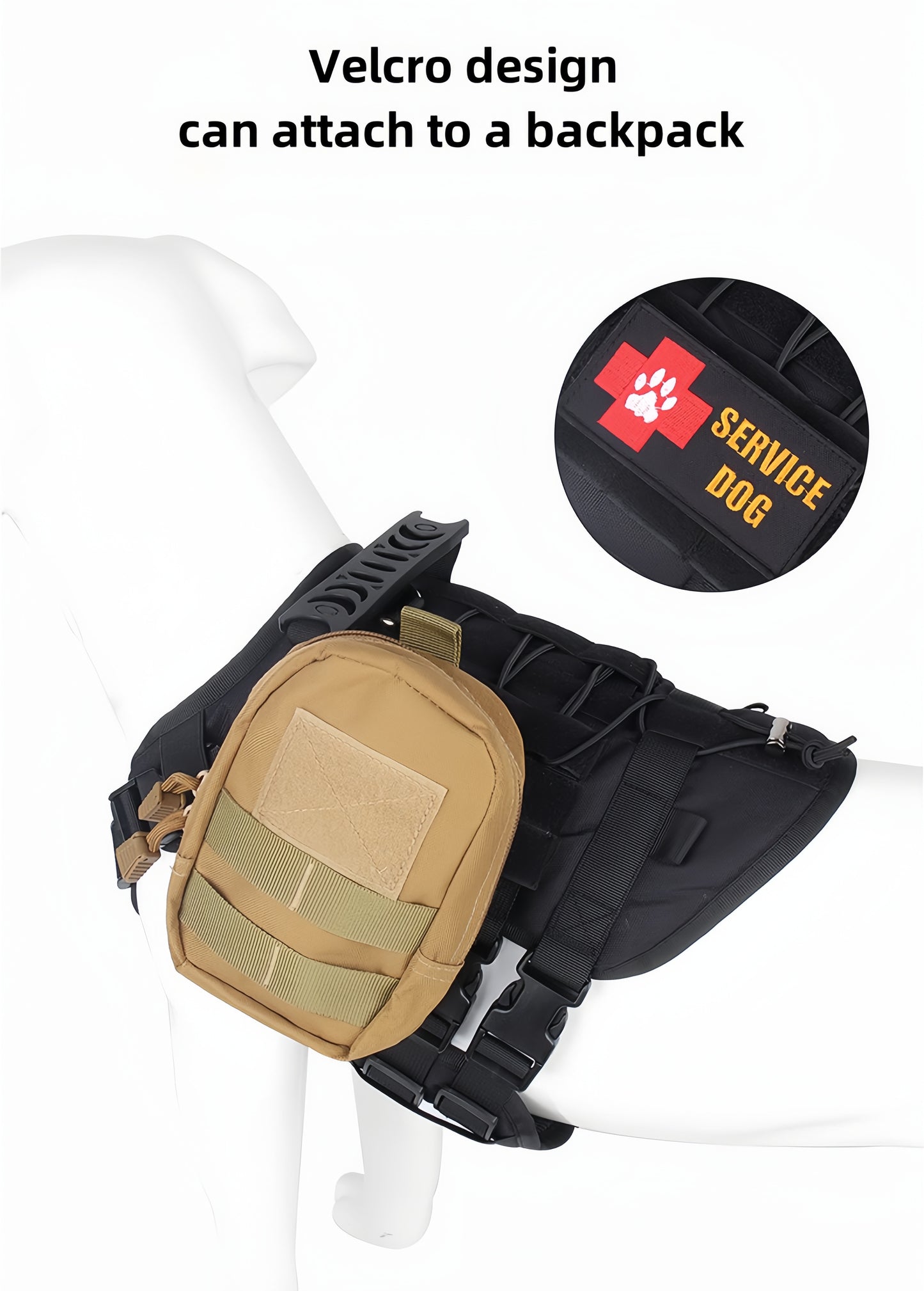 Tactical Dog Vest Harness – Water-Resistant Outdoor Chest Harness for Medium & Large Breeds