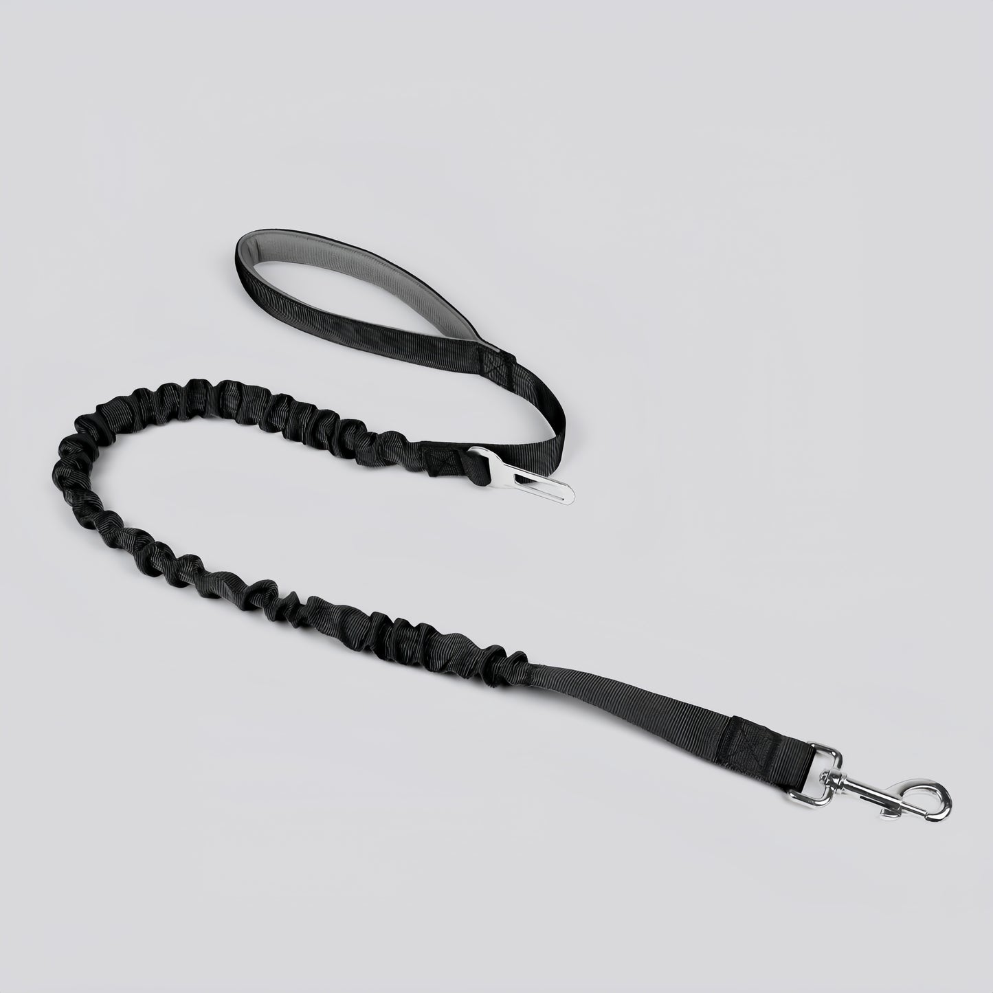 Tactical Bungee Dog Leash with Car Seat Clip – Anti-Shock & Tangle-Free for Strong Pullers