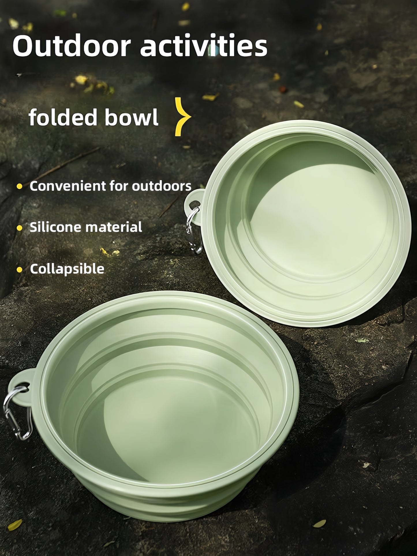 Foldable Silicone Dog Bowl | Portable Pet Food & Water Dish for Travel and Outdoors