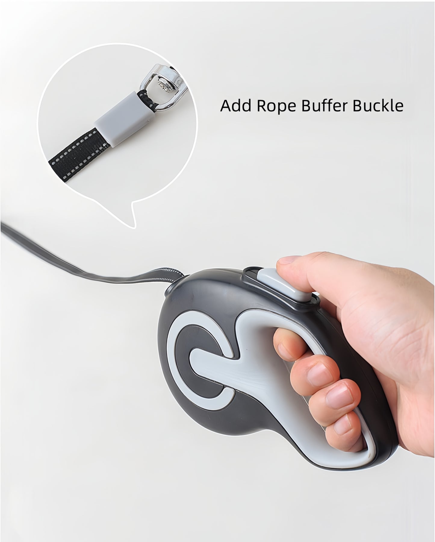 16ft Retractable Dog Leash – One-Hand Brake & Lock System with Strong Nylon Tape